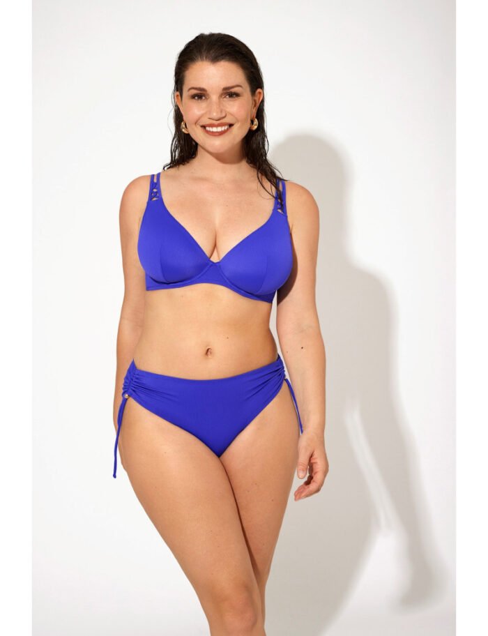 HAUT DE MAILLOT DE BAIN A DOUBLE CAPACITE BLEU ROI – Image 2