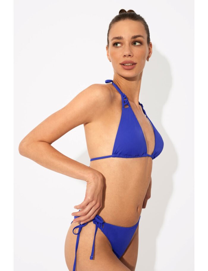 HAUT DE MAILLOT BAIN TRIANGLE BLEU ROI – Image 2
