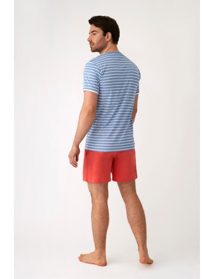 PYJAMA SHORT BLEU MARIN – Image 3