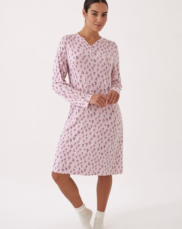 CHEMISE DE NUIT FLORAL PASTEL